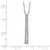Sterling Silver Rhodium-plated Polished CZ Tapered Pendant Necklace