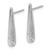 Sterling Silver Rhodium-plated Polished CZ Teardrop Post Earrings