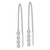 Sterling Silver Rhodium-plated Polished CZ Threader Earrings - QE-5C47C447-5466