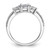 Sterling Silver Rhodium-plated Polished CZ Three Stone Split Shank Size 7 Ring