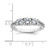 Sterling Silver Rhodium-plated Polished CZ Three Stone Split Shank Size 7 Ring