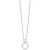 Sterling Silver Rhodium-plated Polished CZ Two Circles 17.75 inch Necklace