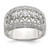 Sterling Silver Rhodium-plated Polished CZ Vintage Ring - QR-4761FF47-3518