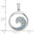 Sterling Silver Rhodium-Plated Polished CZ Wave Pendant - PL-C6DC41DA-3221