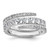 Sterling Silver Rhodium-plated Polished CZ Wrapped Band Size 8 Ring