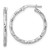 Sterling Silver Rhodium-plated Polished Diamond-cut Twist 2mm Hoop Earrings - QE-A101FC1E-5738