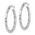 Sterling Silver Rhodium-plated Polished Diamond-cut Twist 2mm Hoop Earrings - QE-A101FC1E-5738