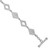 Sterling Silver Rhodium-plated Polished Diamond-Shape Textured 7.5 inch Toggle Bracelet