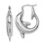 Sterling Silver Rhodium-plated Polished Dolphin Round Hoop Earrings - QE-11FC2628-4930