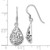 Sterling Silver Rhodium-Plated Polished Domed Filigree Flower Earrings