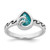 Sterling Silver Rhodium-Plated Polished Double Wave Crystal Inlay Ring - PL-A2D15987-2570