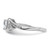 Sterling Silver Rhodium-plated Polished Fancy CZ Center Heart Size 8 Ring