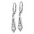 Sterling Silver Rhodium-plated Polished Fancy CZ Kite-shaped Leverback Earrings