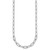Sterling Silver Rhodium-plated Polished Fancy CZ Paperclip Chain 18 Inch Necklace