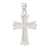 Sterling Silver Rhodium-plated Polished Filigree Cross Pendant