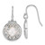 Sterling Silver Rhodium-plated Polished Filigree Mother of Pearl Filigree Circle Dangle Earrings