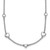 Sterling Silver Rhodium-plated Polished Five Puffed Hearts 16 inch with 2 inch Extender Necklace