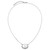 Sterling Silver Rhodium-plated Polished Front/Brushed Back 1/20 ct. Diamond Floral 18.75 inch with 2 inch ext. 20mm Oval Locket Necklace