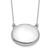 Sterling Silver Rhodium-plated Polished Front/Brushed Back 18.75 inch with 2 inch extension 20mm Oval Locket Necklace