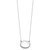 Sterling Silver Rhodium-plated Polished Front/Brushed Back 18.75 inch with 2 inch extension 20mm Oval Locket Necklace