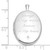 Sterling Silver Rhodium-plated Polished Front/Brushed Back ALWAYS ON MY MIND FOREVER IN MY HEART 20mm Oval Locket