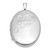 Sterling Silver Rhodium-plated Polished Front/Brushed Back Diamond-cut Floral Design 20mm Oval Locket