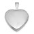 Sterling Silver Rhodium-plated Polished Front/Brushed Back Diamond-cut Twin Hearts 16mm Heart Locket