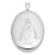 Sterling Silver Rhodium-plated Polished Front/Brushed Back Miraculous Medal 20mm Oval Locket