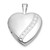 Sterling Silver Rhodium-plated Polished Front/Brushed Back with Curved Dot Design 16mm Heart Locket