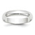 10k White Gold 4mm Lightweight Half Round Wedding Band Size 11.5