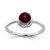 Sterling Silver Rhodium-plated Polished Garnet Round Ring - QR-4653C3A4-5566