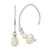 Sterling Silver Rhodium-plated Polished Glass Pearl Dangle Earrings