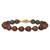 14k 7-8mm Brown Rice Freshwater Cultured Pearl 7.25 inch Bracelet