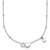 Sterling Silver Rhodium-plated Polished Heart and Stars 16 inch with 2 inch Extender Necklace