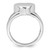 Sterling Silver Rhodium-plated Polished Heart Ash Holder Size 8 Ring