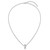 Sterling Silver Rhodium-plated Polished Heart Dangle Paperclip Link 16 Inch with 2 Inch Extension Necklace