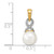 14k 7-8mm Freshwater Cultured Pearl and Diamond Pendant