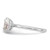 Sterling Silver Rhodium-plated Polished Heart Pink and Pear-shaped White CZ Size 6 Ring