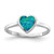 Sterling Silver Rhodium-plated Polished Heart Synthetic Opal Ring - QR-01700FEB-3983