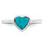 Sterling Silver Rhodium-plated Polished Heart Synthetic Opal Ring - QR-BAA429DE-2375
