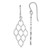 Sterling Silver Rhodium-plated Polished Honeycomb Dangle Earrings
