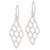 Sterling Silver Rhodium-plated Polished Honeycomb Dangle Earrings