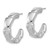 Sterling Silver Rhodium-plated Polished Hoop Post Earrings - QE-3EC3EECD-3992