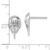 Sterling Silver Rhodium-plated Polished Horseshoe Crab Post Earrings