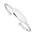 Sterling Silver Rhodium-plated Polished ID Children's Cuff Bangle - QB-91FC93BA-7274
