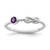 Sterling Silver Rhodium-plated Polished Infinity Amethyst Ring - QB-CB28C180-2100