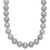 14K 7-8mm Grey Near Round Freshwater Cultured Pearl 20 inch Necklace