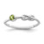 Sterling Silver Rhodium-plated Polished Infinity Peridot Ring - QB-93F3762C-9823