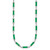 Sterling Silver Rhodium-plated Polished Jade Bars 16.75 Inch with 0.5 Inch Extension Necklace