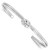 Sterling Silver Rhodium-plated Polished Knot Cuff Bangle